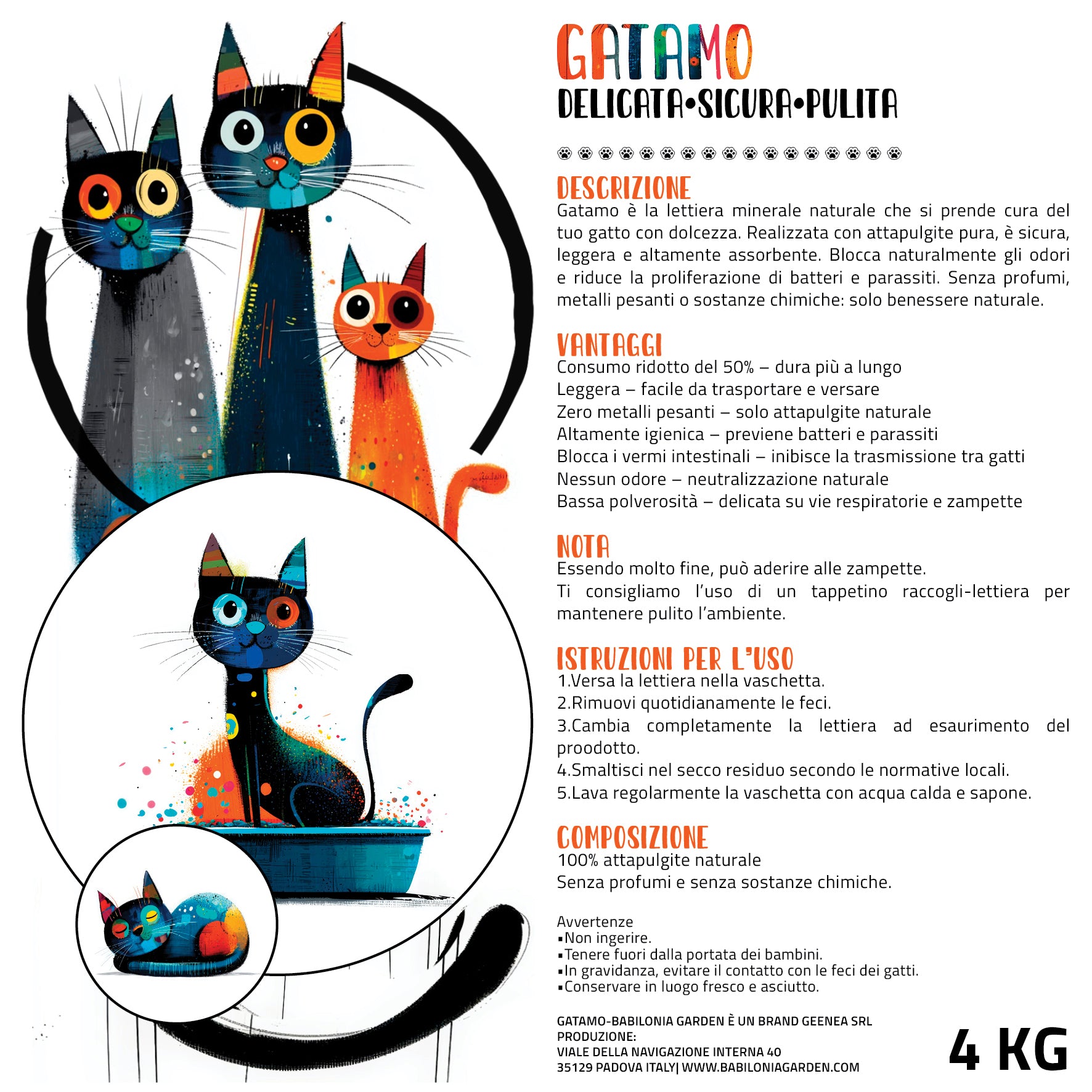 LETTIERA GATAMO DA 4 KG