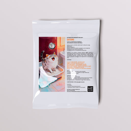 LETTIERA AGGLOMERANTE PER GATTI - GATTAMO 4 LT